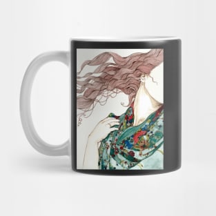 Her green scarf Mug